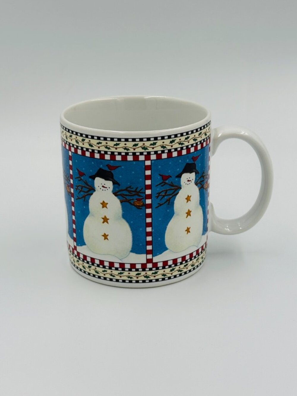 Snowman Mug by Debbie Mumm for Sakura 1998 Coffee Tea Hot Chocolate Cozy #6